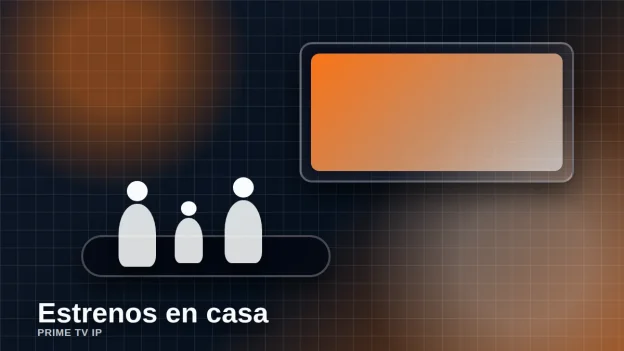 Familia y amigos frente a una pantalla eligiendo películas de estreno en casa