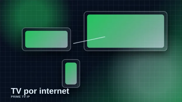 Televisor, tablet y teléfono conectados para ver TV por internet en casa